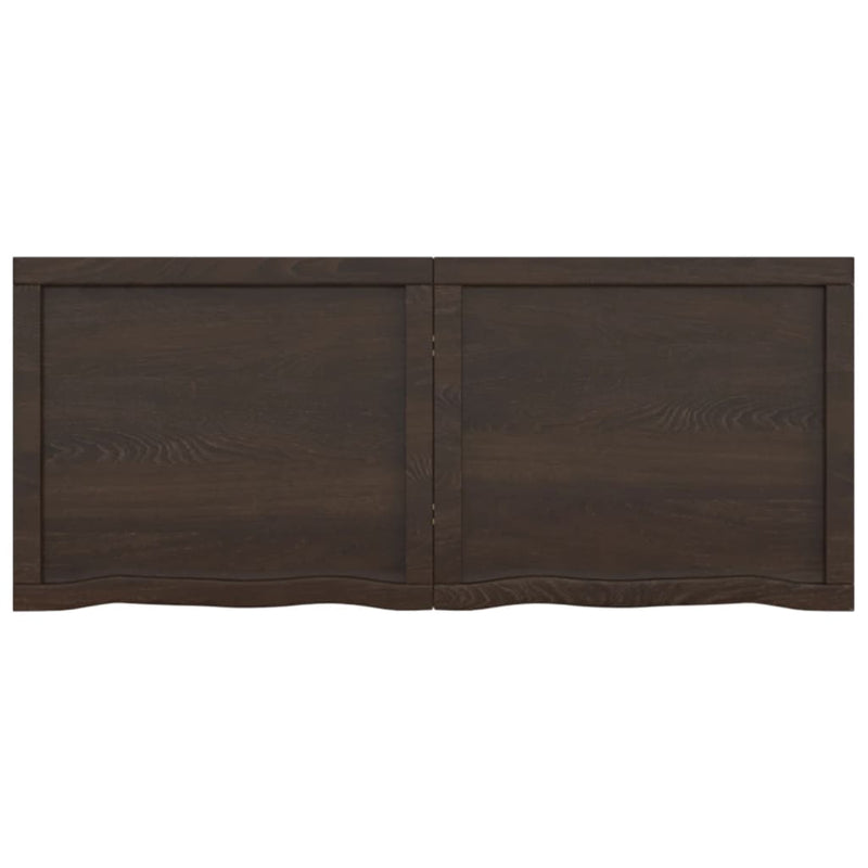 vidaXL Table Top Dark Brown 120x50x4 cm Treated Solid Wood Oak