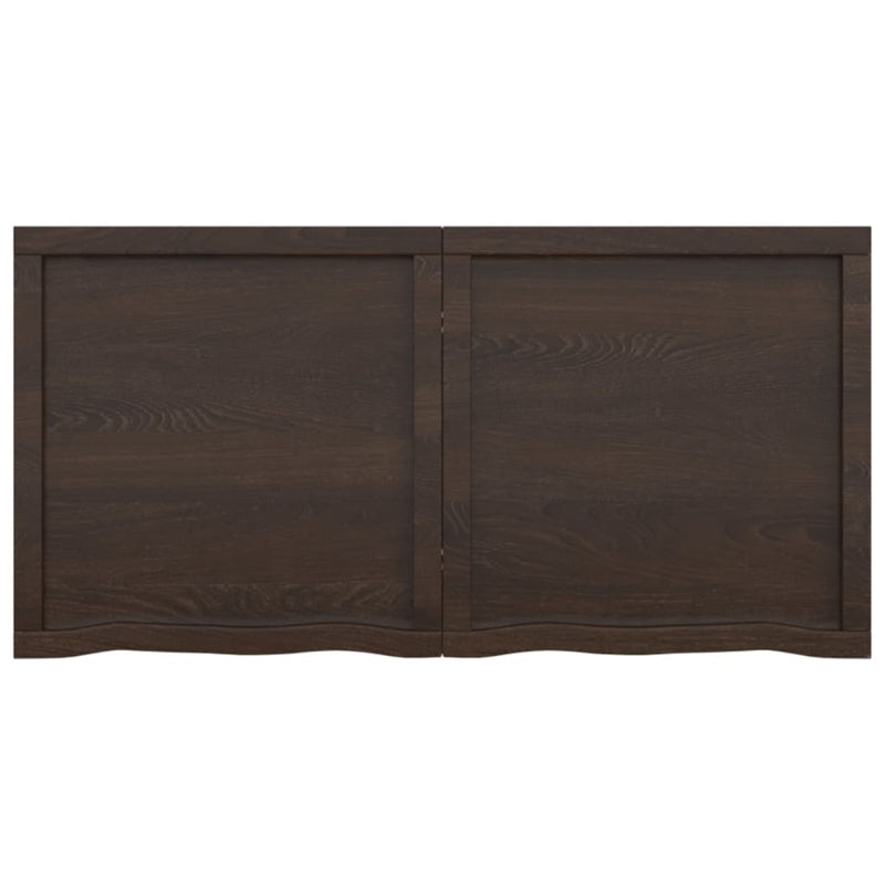 vidaXL Table Top Dark Brown 120x60x4 cm Treated Solid Wood Oak