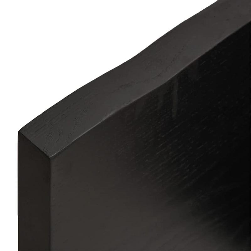 vidaXL Table Top Dark Brown 140x50x4 cm Treated Solid Wood Oak