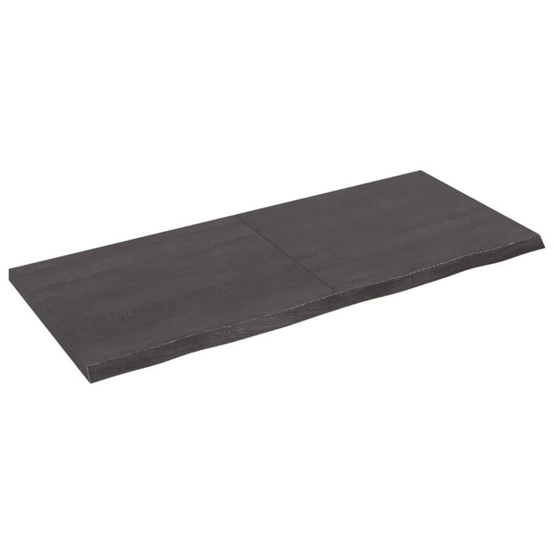 vidaXL Table Top Dark Brown 140x60x4 cm Treated Solid Wood Oak