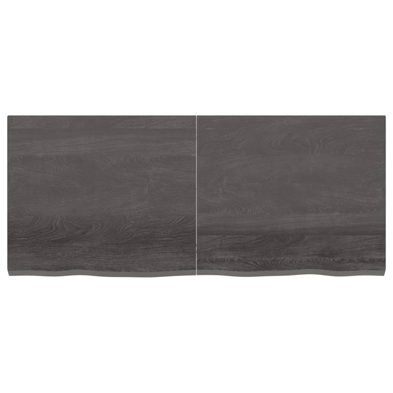 vidaXL Table Top Dark Brown 140x60x4 cm Treated Solid Wood Oak