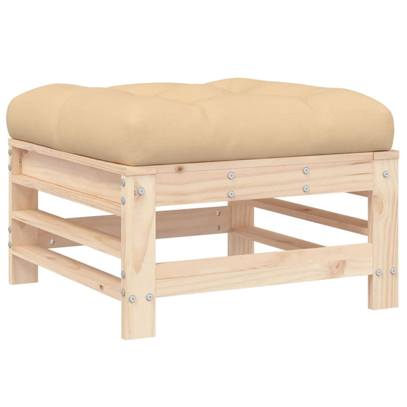vidaXL 5 Piece Garden Lounge Set with Cushions Solid Wood