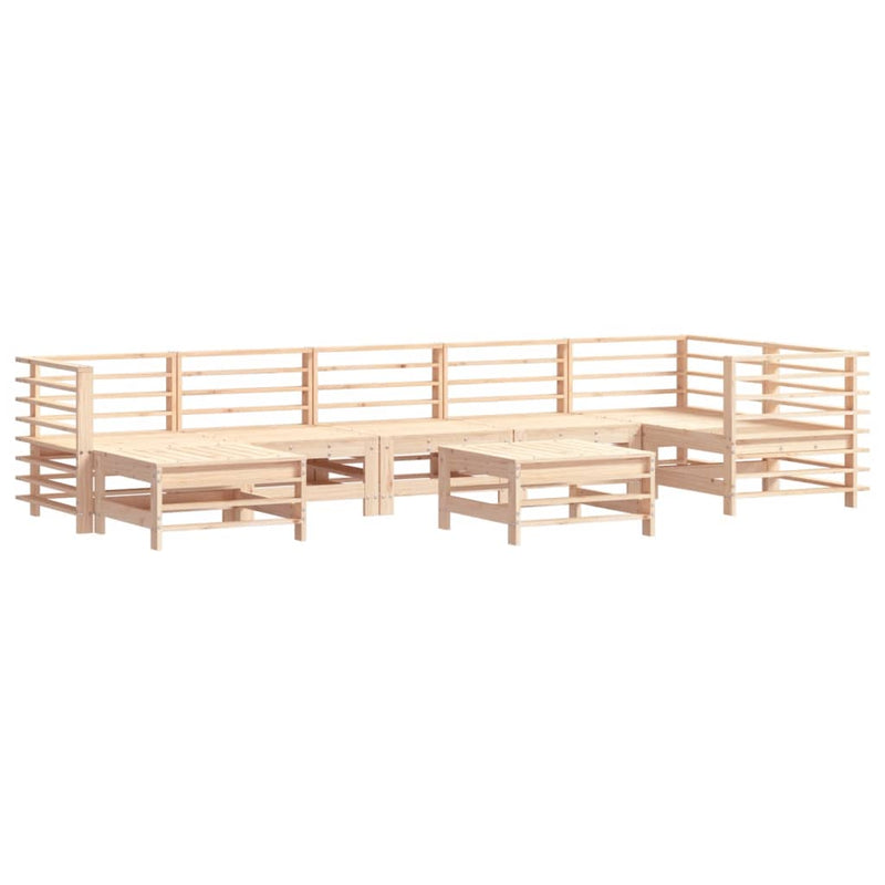 vidaXL 8 Piece Garden Lounge Set with Cushions Solid Wood