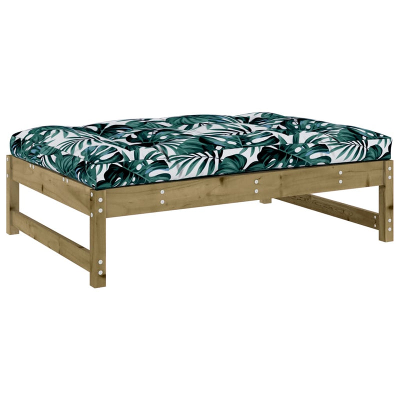 vidaXL 2 Piece Garden Lounge Set with Cushions Impregnated Wood Pine