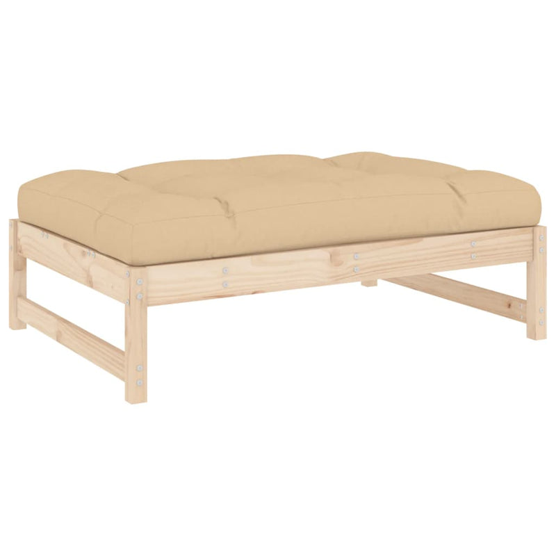 vidaXL 4 Piece Garden Lounge Set with Cushions Solid Wood