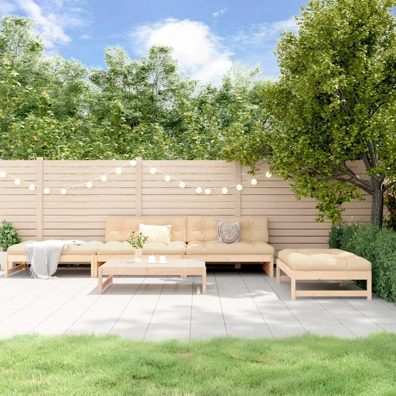 vidaXL 5 Piece Garden Lounge Set with Cushions Solid Wood