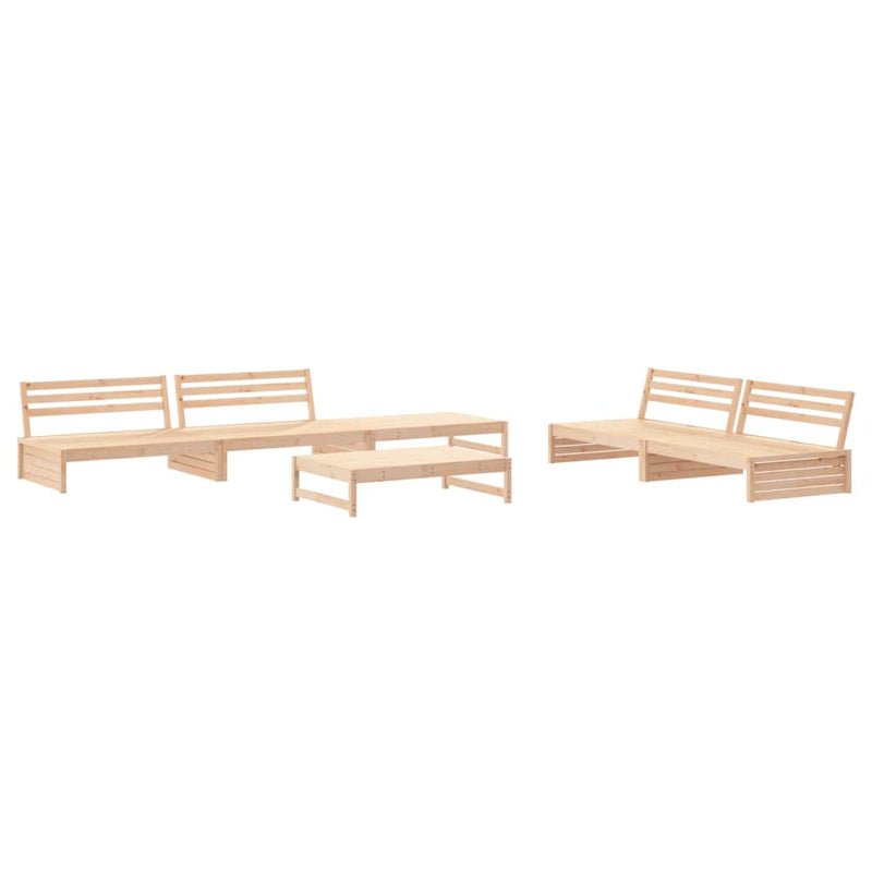 vidaXL 6 Piece Garden Lounge Set with Cushions Solid Wood