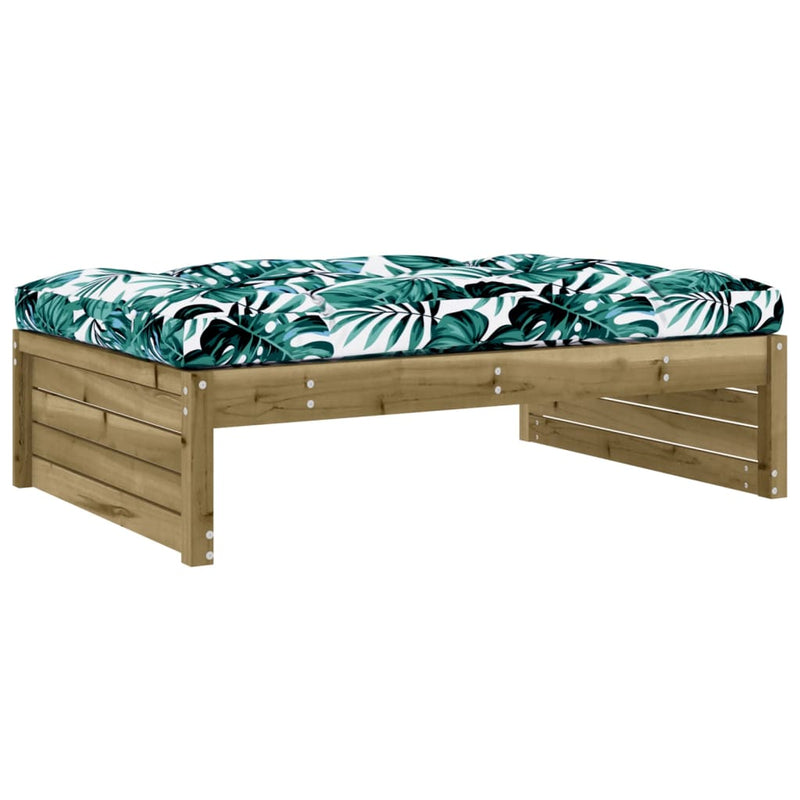 vidaXL 2 Piece Garden Lounge Set with Cushions Impregnated Wood Pine