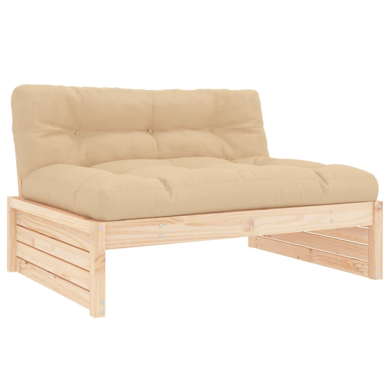 vidaXL 4 Piece Garden Lounge Set with Cushions Solid Wood