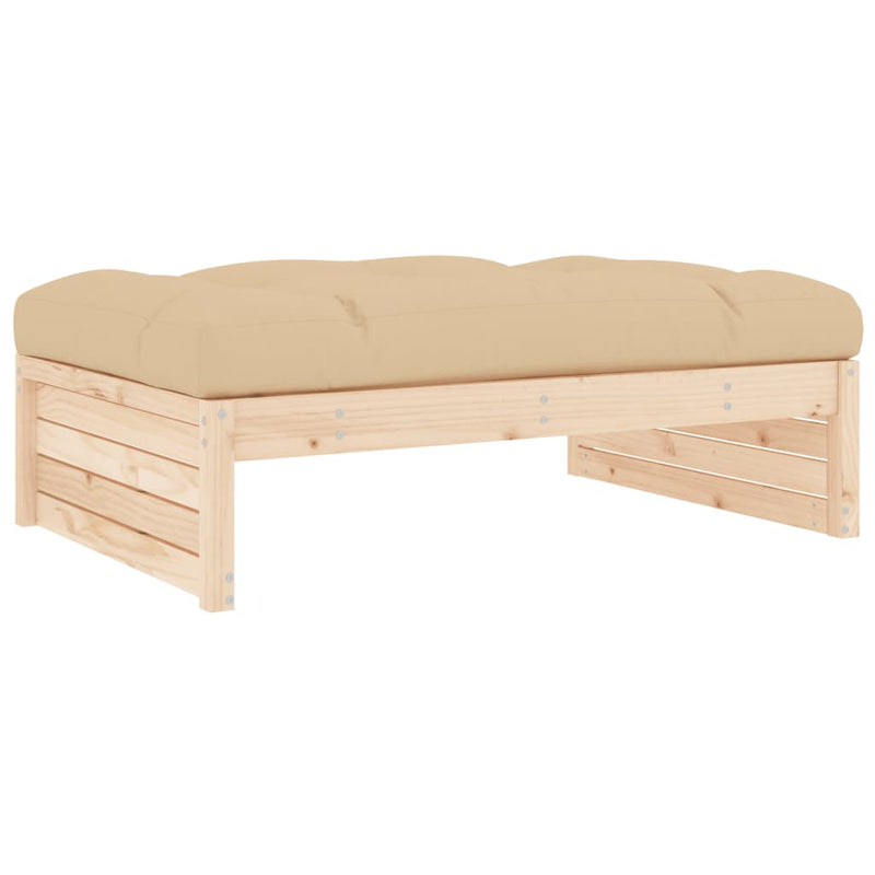 vidaXL 4 Piece Garden Lounge Set with Cushions Solid Wood