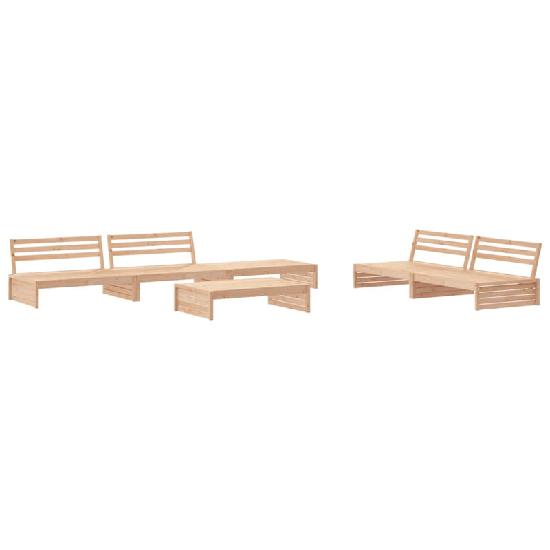 vidaXL 6 Piece Garden Lounge Set with Cushions Solid Wood