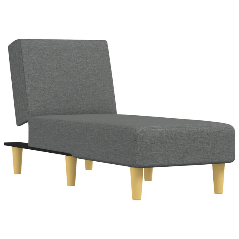 Chaise Longue Dark Grey Fabric