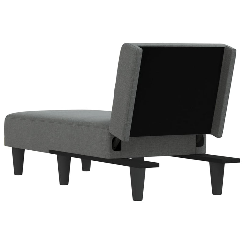 Chaise Longue Dark Grey Fabric