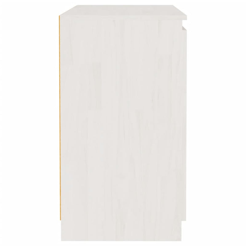 vidaXL Side Cabinet White 60x36x65 cm Solid Wood Pine