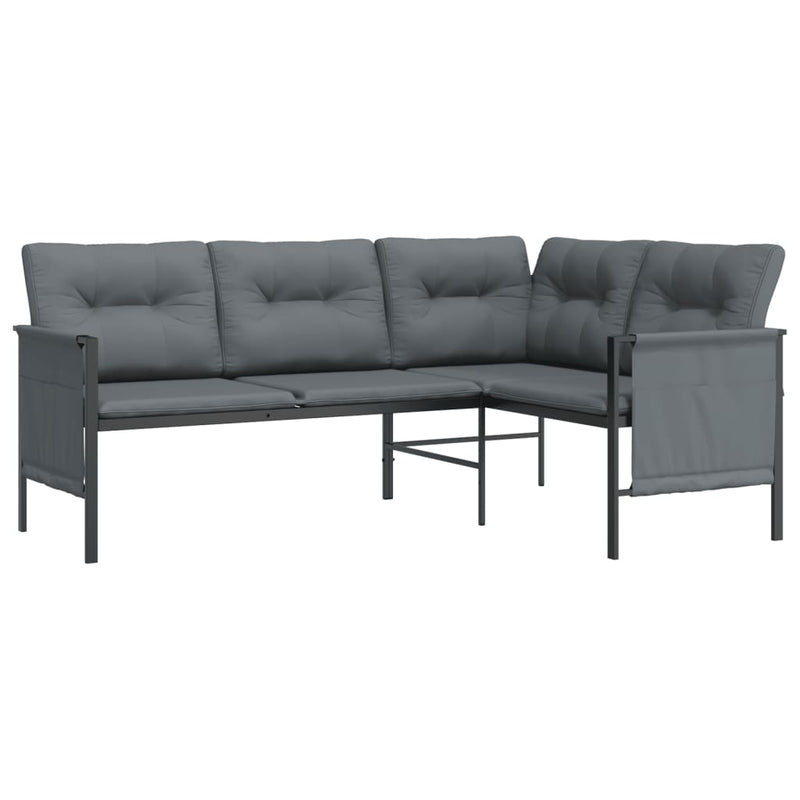 vidaXL 2 Piece Garden Dining Set Anthracite Steel