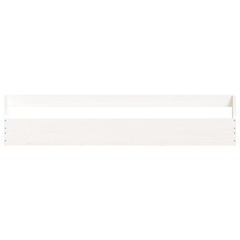 vidaXL Wall-mounted Shoe Racks 2 pcs White 110x9x23 cm Solid Wood Pine