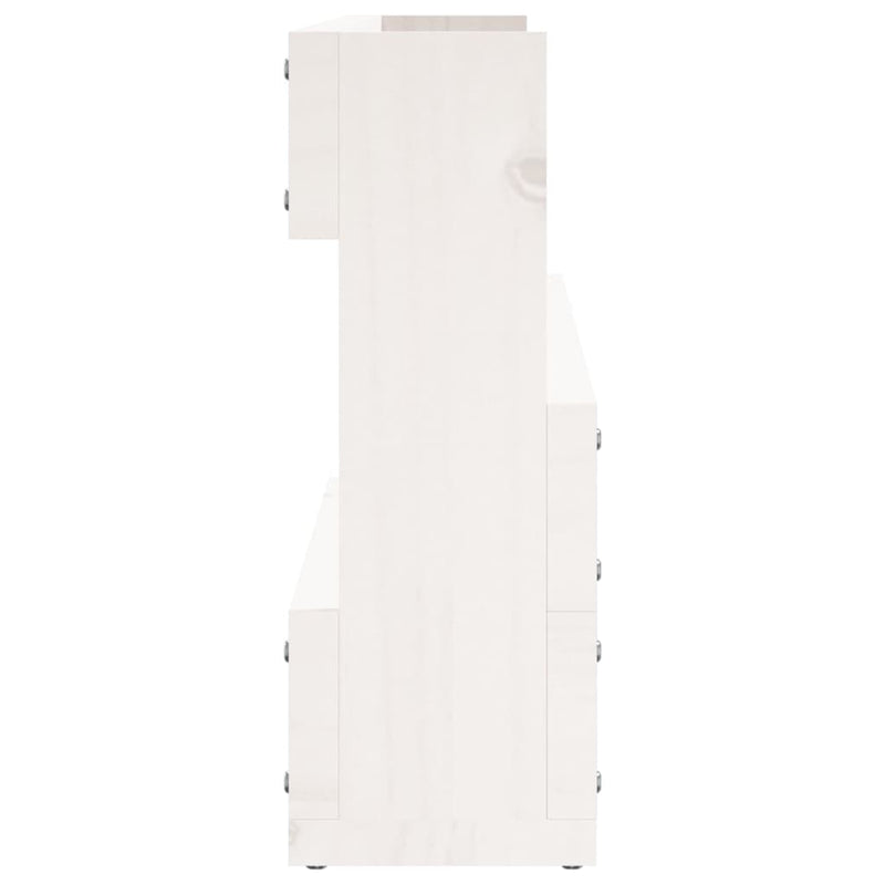 vidaXL Wall-mounted Shoe Racks 2 pcs White 110x9x23 cm Solid Wood Pine