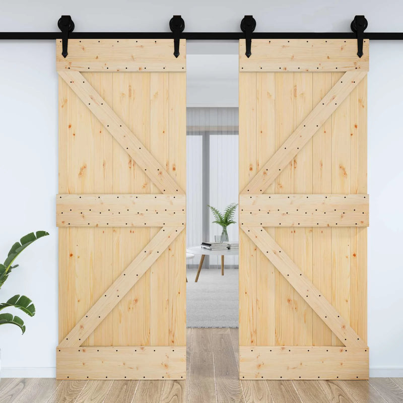 Door NARVIK Natural 85 x 210 cm Solid Pine Wood