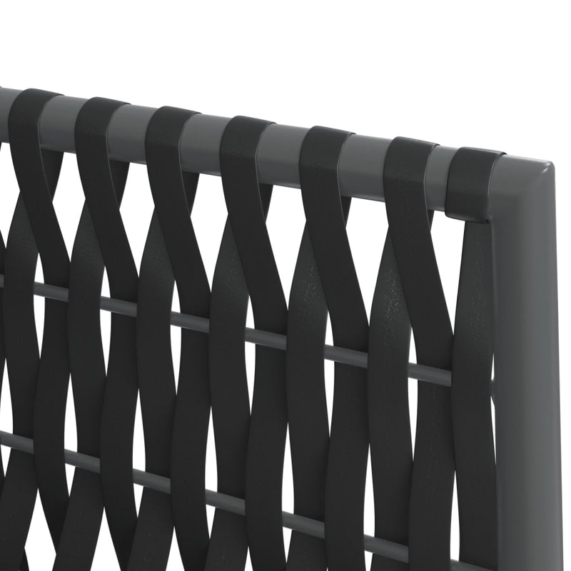 vidaXL Garden Chairs with Cushions 4 pcs Black 54x61x83 cm Poly Rattan