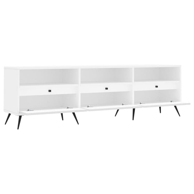 vidaXL TV Cabinet White 150x30x44.5 cm Engineered Wood