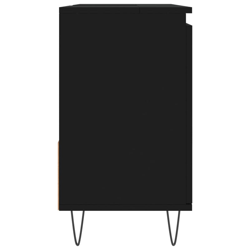 vidaXL Bathroom Cabinet Black 65x33x60 cm Engineered Wood