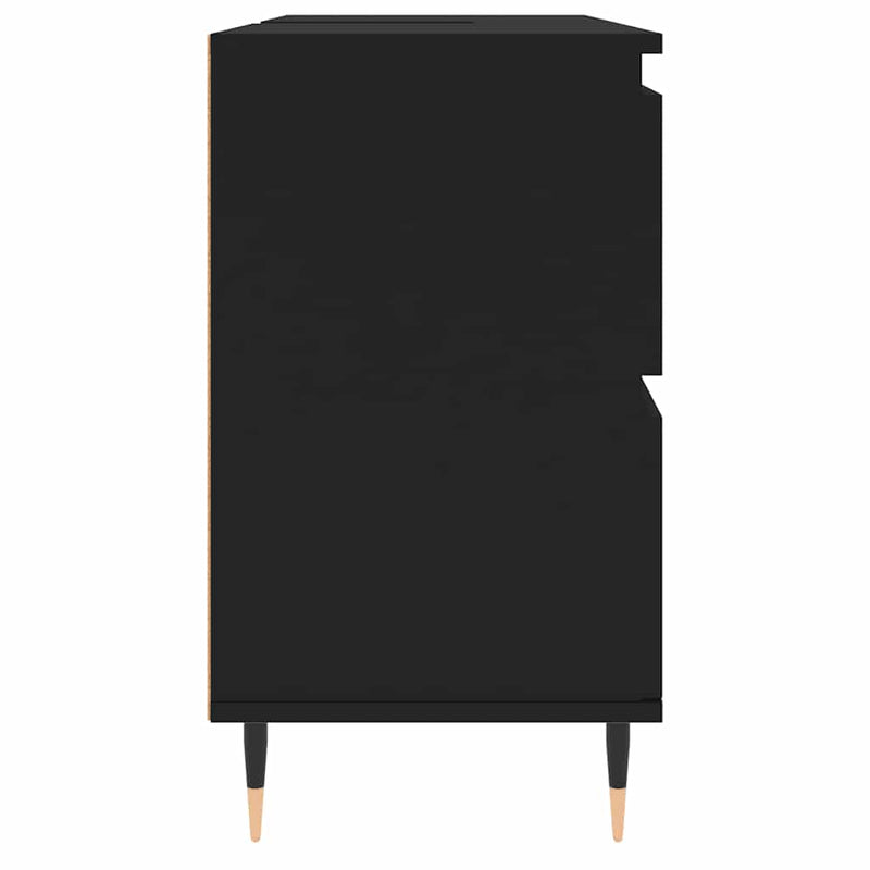 vidaXL Bathroom Cabinet Black 80x33x60 cm Engineered Wood