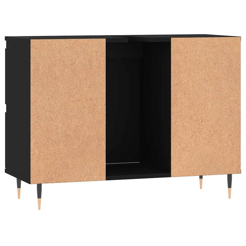 vidaXL Bathroom Cabinet Black 80x33x60 cm Engineered Wood