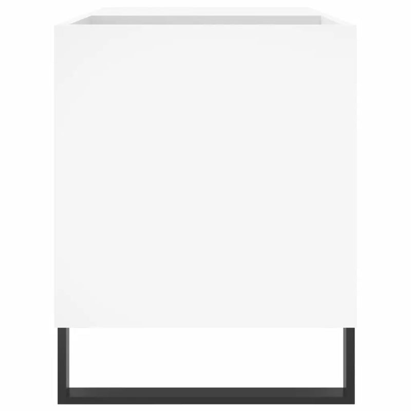 Record Cabinet White 85x38x48 cm Engineered Wood