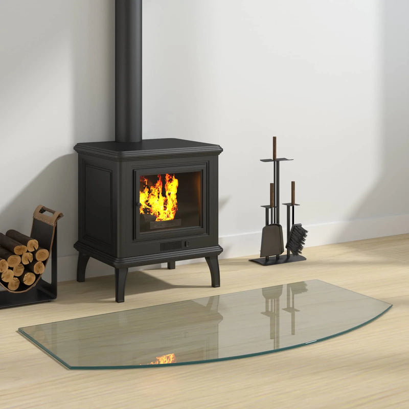 Fireplace Glass Plate Transparent 100 x 50 cm Glass