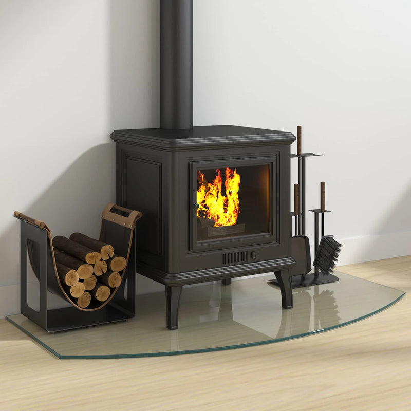 Fireplace Glass Plate Transparent 100 x 50 cm Glass