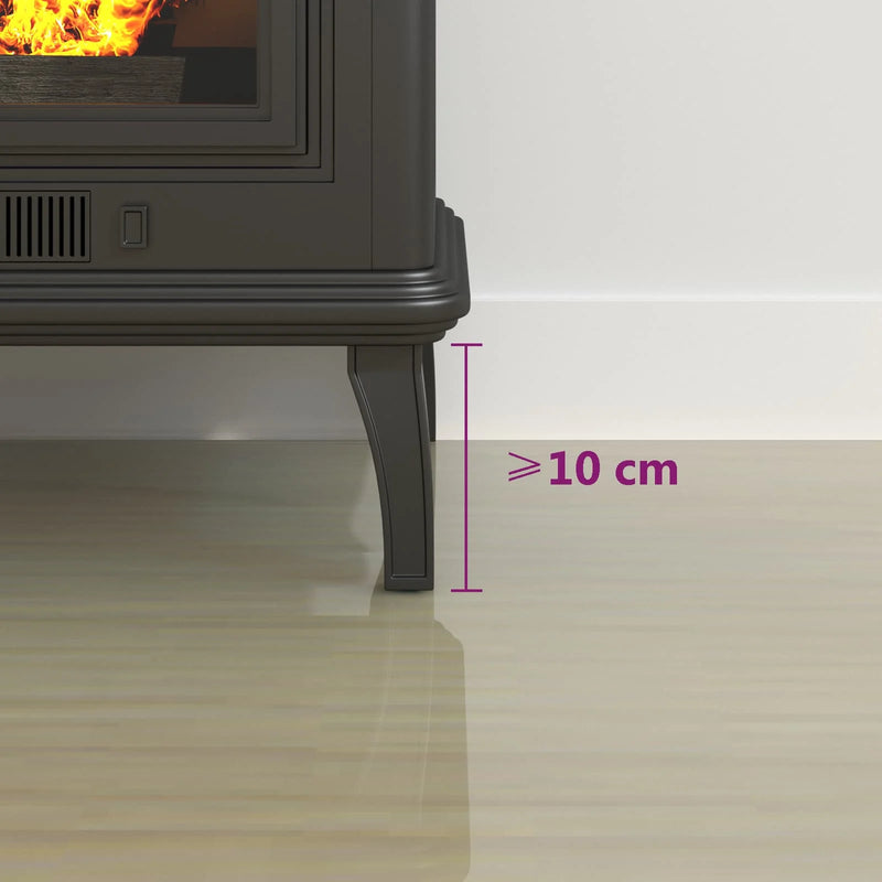 Fireplace Glass Plate Transparent 100 x 50 cm Glass