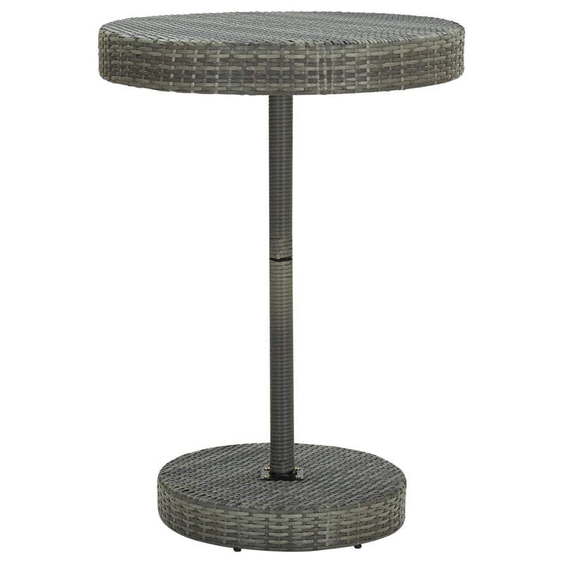 vidaXL 5 Piece Garden Bar Set Grey Poly Rattan&Solid Wood Acacia