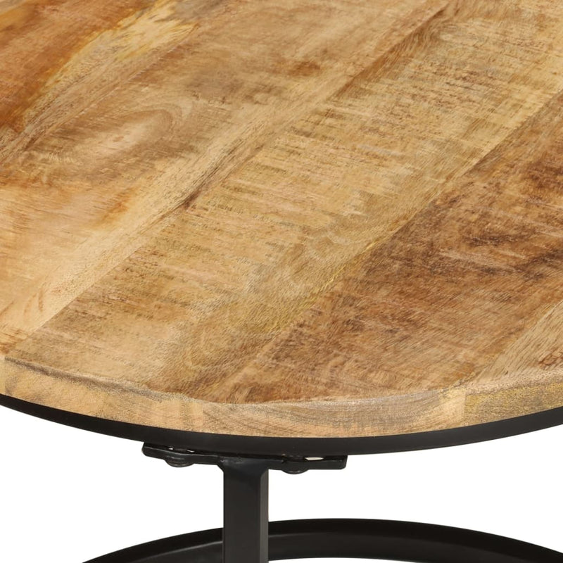 vidaXL Nesting Tables 3 pcs Solid Rough Wood Mango