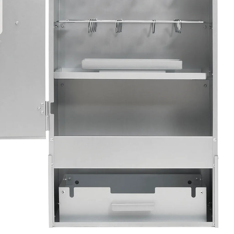 BBQ Oven Smoker with Wood Chips 44.5x29x110 cm Galvanised Steel