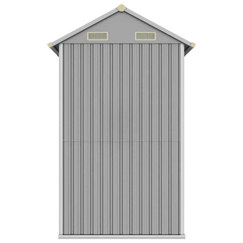 vidaXL Garden Shed Light Grey 192x152.5x237 cm Galvanised Steel