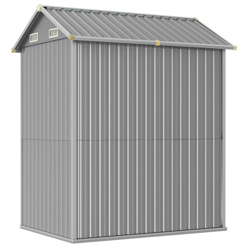 vidaXL Garden Shed Light Grey 192x152.5x237 cm Galvanised Steel