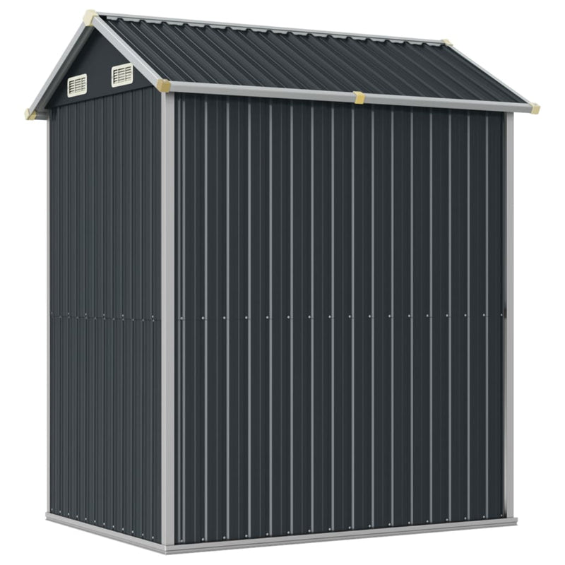 vidaXL Garden Shed Anthracite 192x152.5x237 cm Galvanised Steel