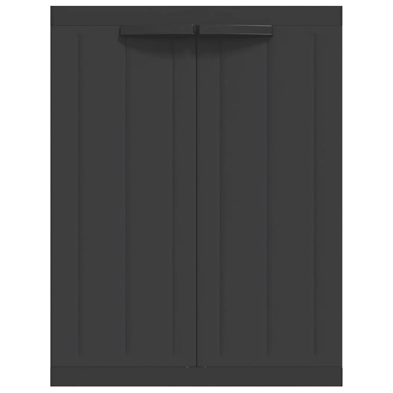 Outdoor Storage Cabinet Black 65x37x85 cm PP