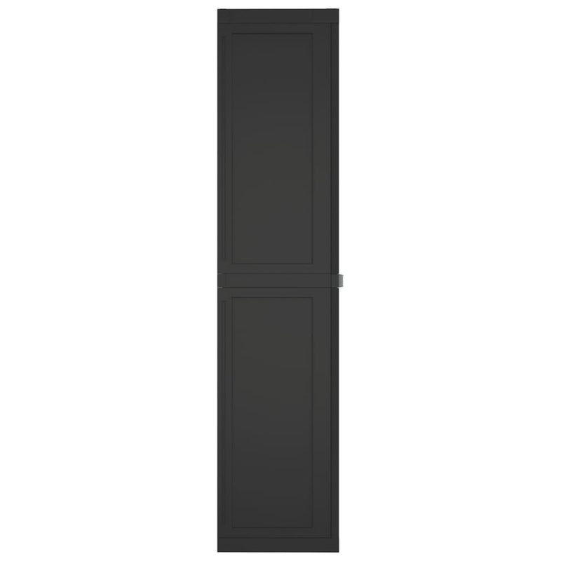 Outdoor Storage Cabinet Black 65x37x165 cm PP