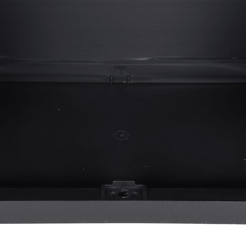 vidaXL Outdoor Storage Cabinet Black 65x37x165 cm PP