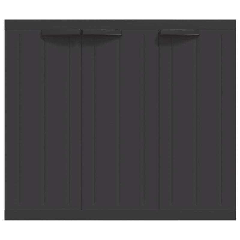 Outdoor Storage Cabinet Black 97x37x85 cm PP