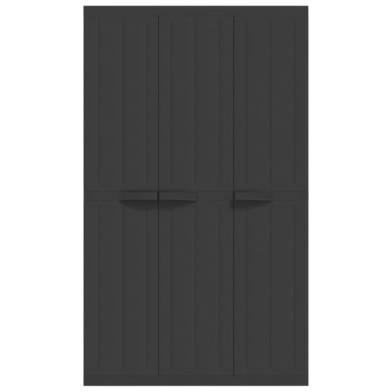 Outdoor Storage Cabinet Black 97x37x165 cm PP