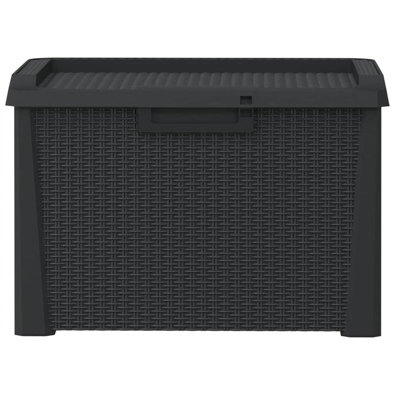 vidaXL Garden Storage Box Anthracite 125 L PP