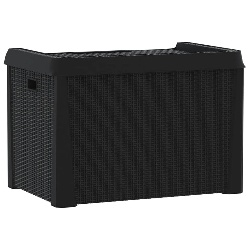 vidaXL Garden Storage Box Anthracite 125 L PP