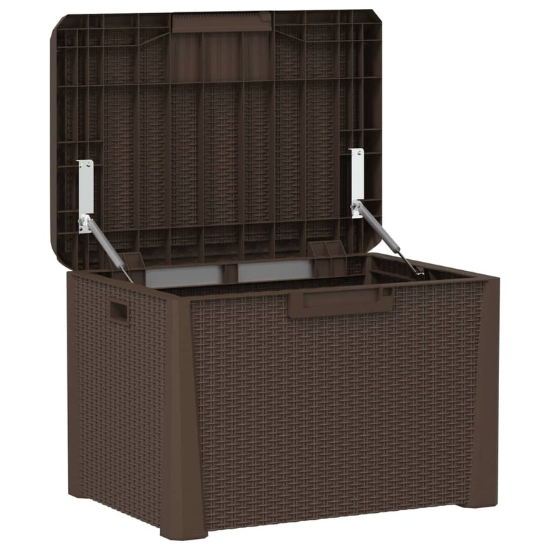 Garden Storage Box Brown 125 L PP