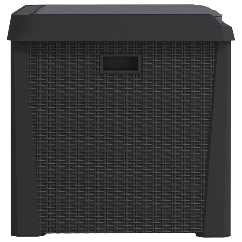 vidaXL Garden Storage Box with Seat Cushion Anthracite 125 L PP