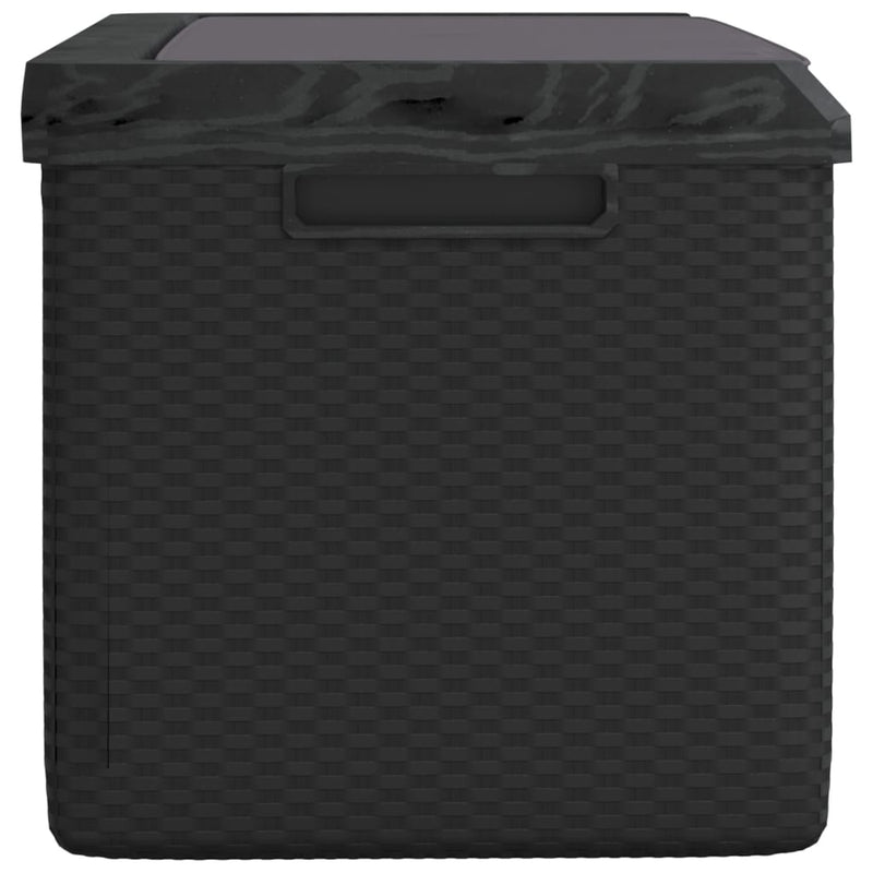 Garden Storage Box with Seat Cushion Anthracite 350 L PP