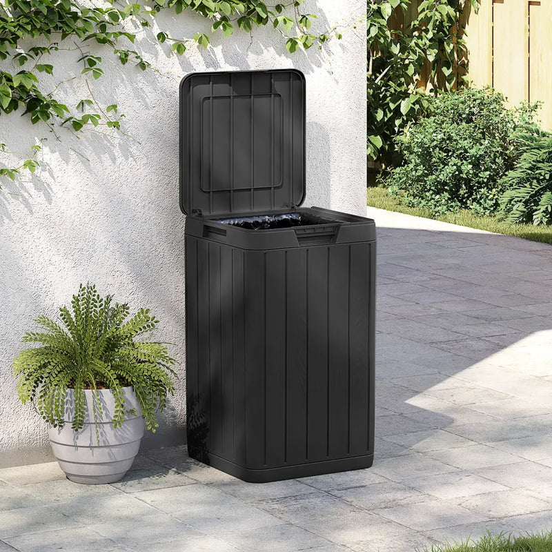 Outdoor Garbage Bin Anthracite 38x38x65 cm PP
