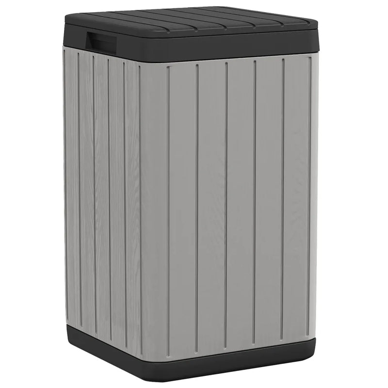 Outdoor Garbage Bin Grey 38x38x65 cm PP