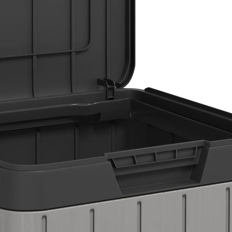 Outdoor Garbage Bin Grey 38x38x65 cm PP